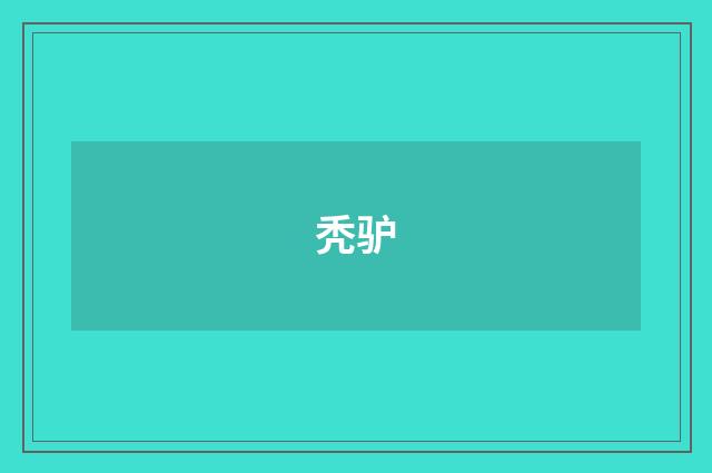 秃驴