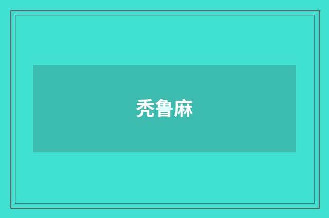 秃鲁麻
