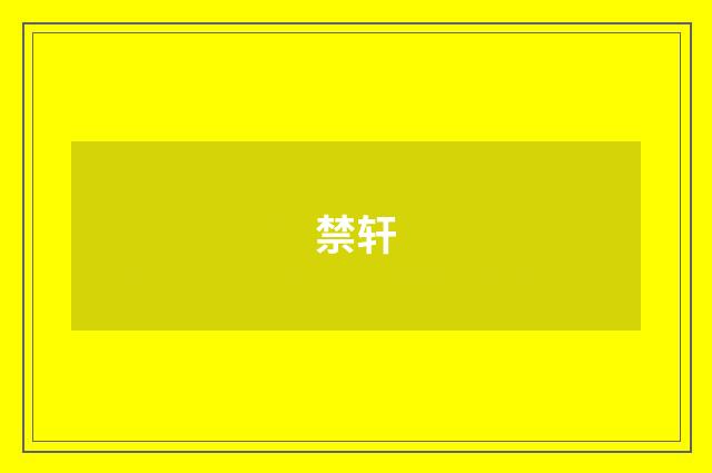 禁轩