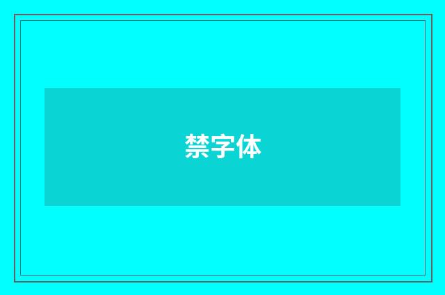 禁字体
