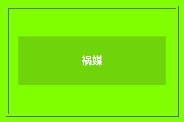 祸媒