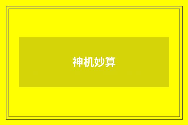 神机妙算