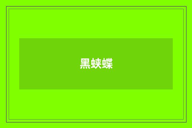 黑蛱蝶