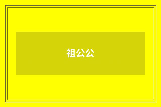 祖公公