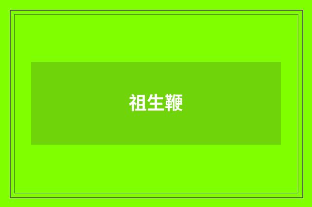 祖生鞭