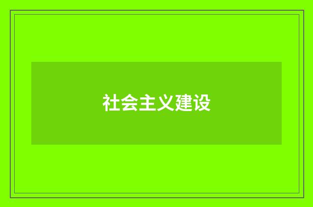 社会主义建设