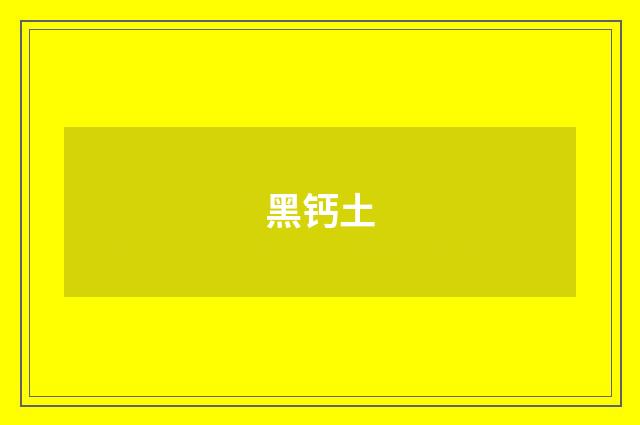 黑钙土