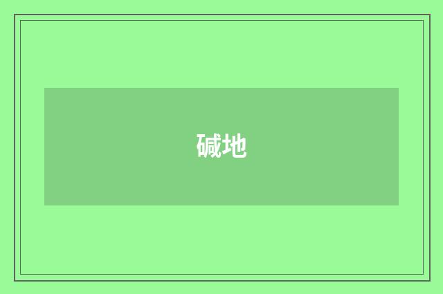碱地