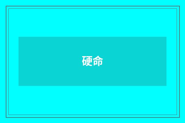 硬命