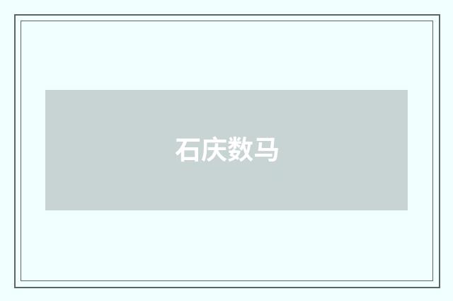 石庆数马