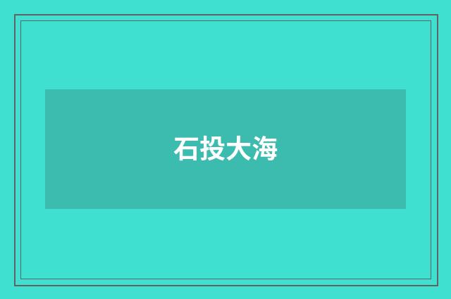石投大海