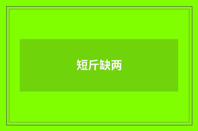 短斤缺两