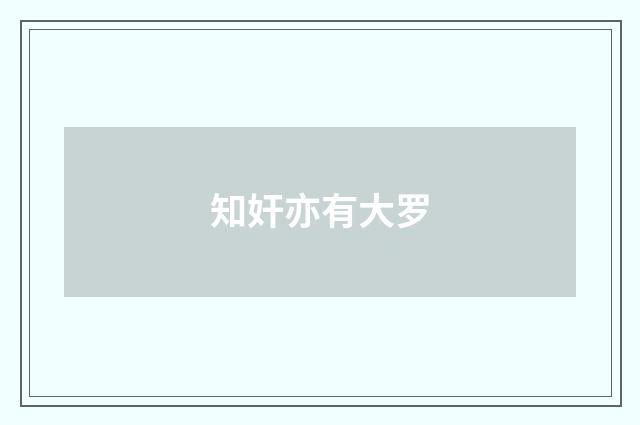 知奸亦有大罗