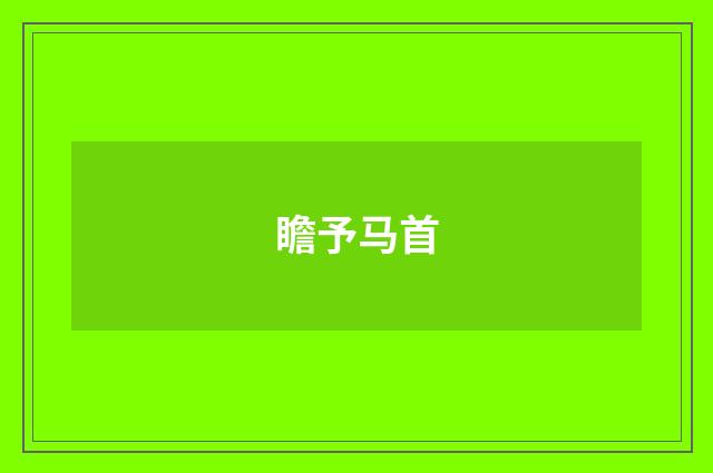 瞻予马首