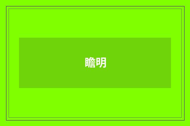 瞻明