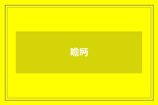 瞻眄