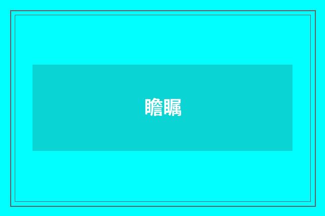 瞻瞩
