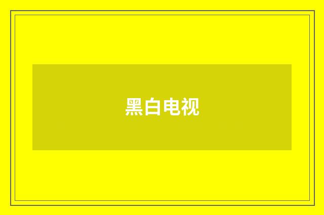 黑白电视
