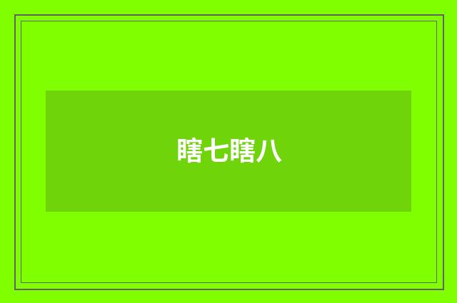 瞎七瞎八