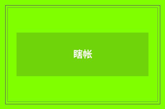 瞎帐