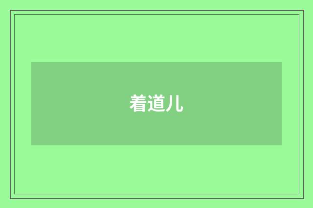 着道儿