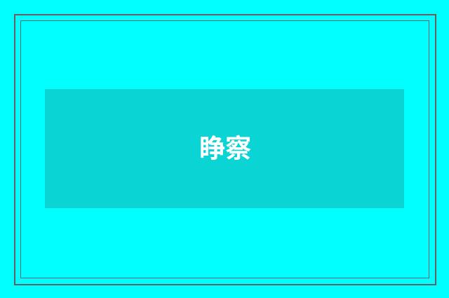 睁察