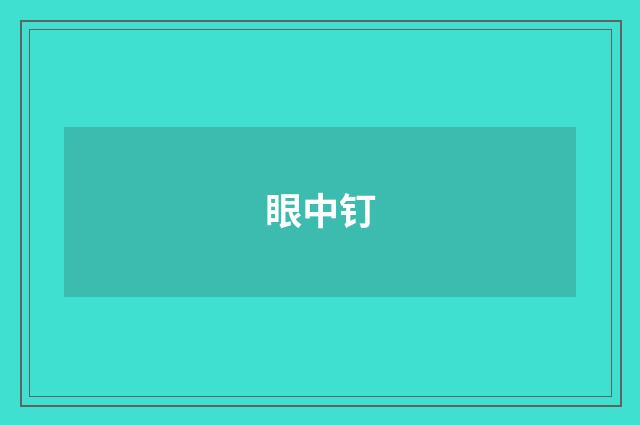眼中钉