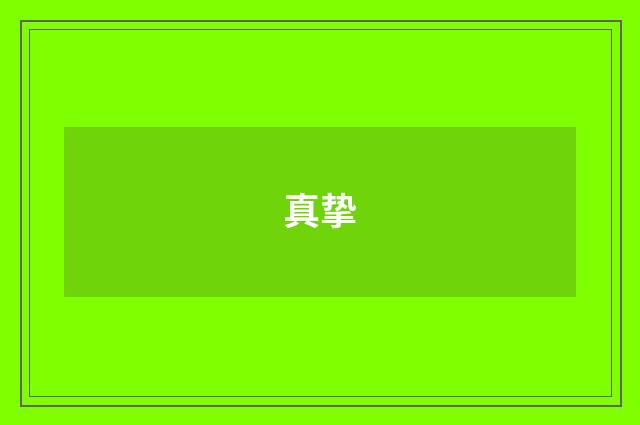 真挚