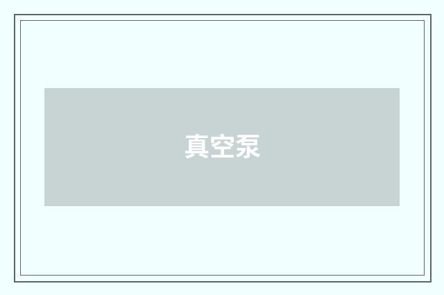 真空泵