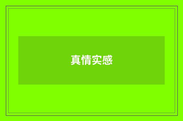 真情实感