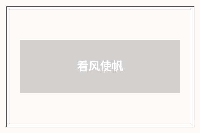 看风使帆
