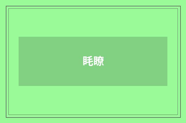 眊瞭