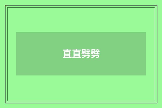 直直劈劈