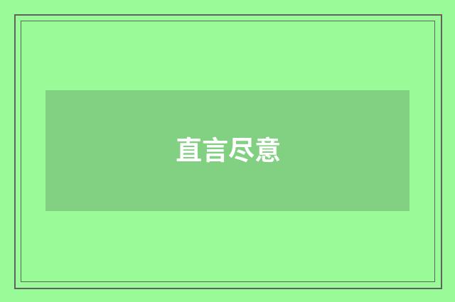 直言尽意