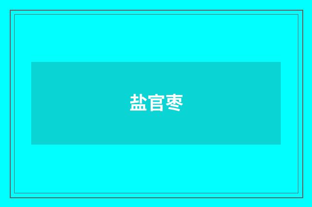 盐官枣
