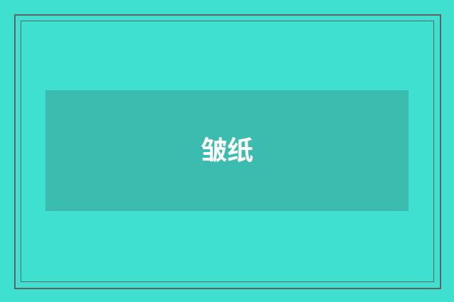 皱纸