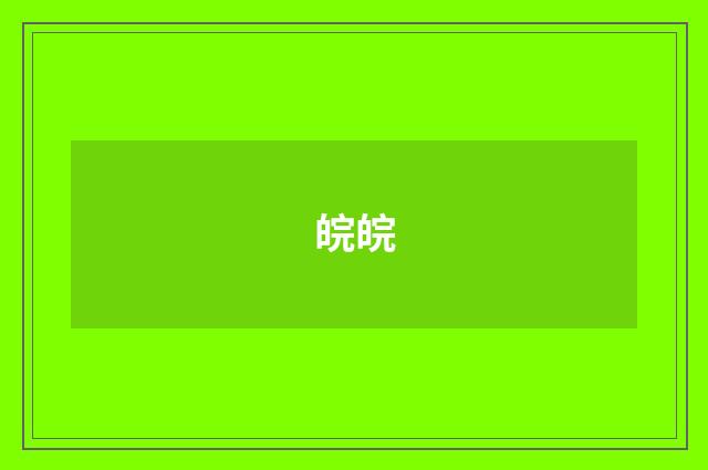 皖皖