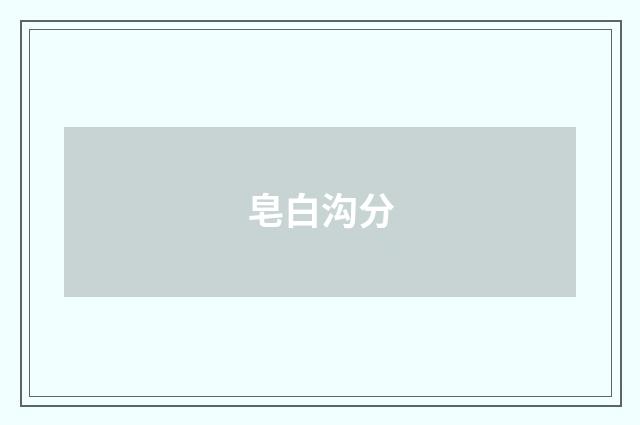 皂白沟分