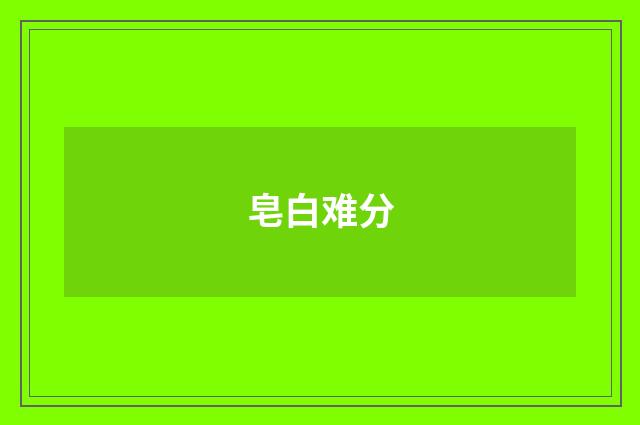 皂白难分