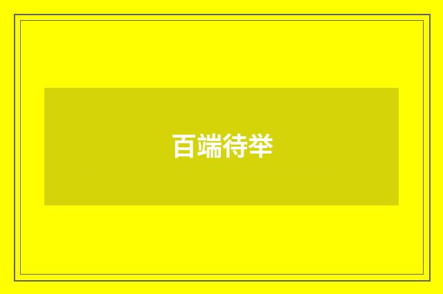 百端待举