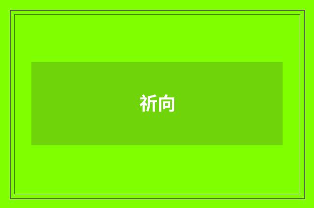 祈向