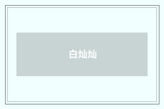 白灿灿