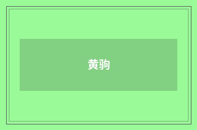 黄驹