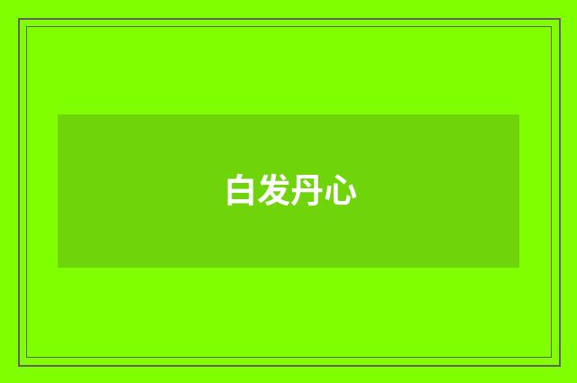 白发丹心