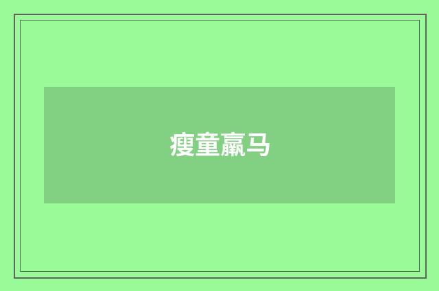 瘦童羸马