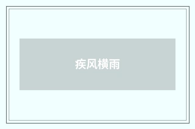 疾风横雨