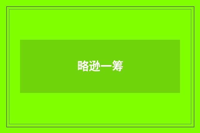 略逊一筹