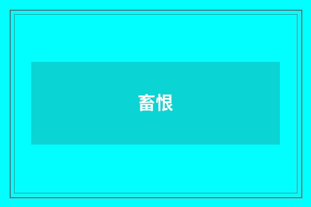 畜恨