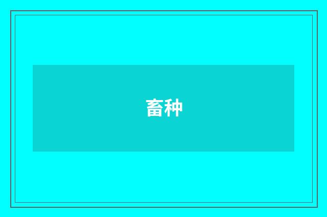 畜种