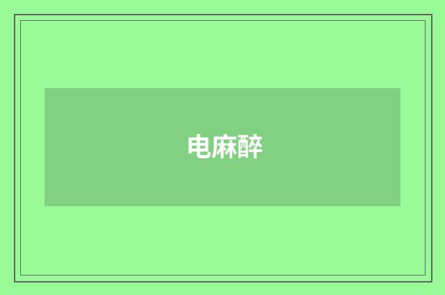 电麻醉